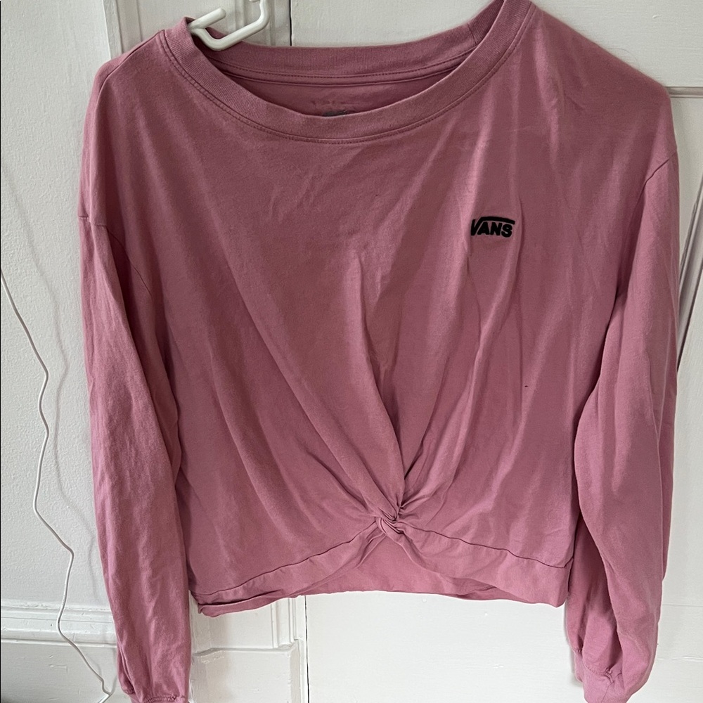 Vans Women's Long Sleeve Pink Twist Top